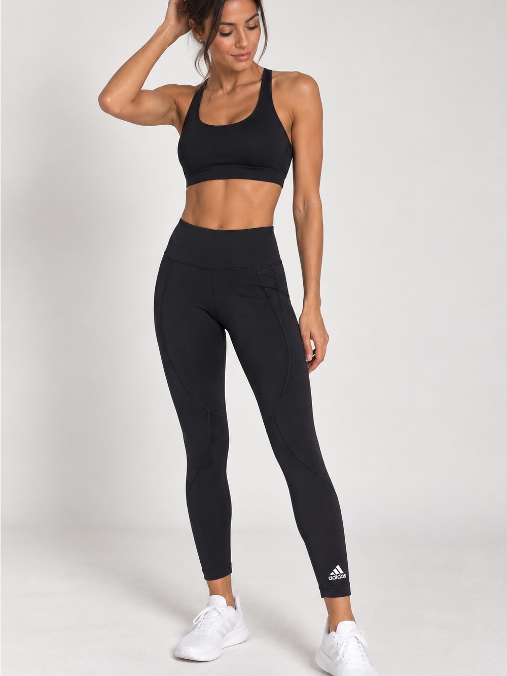 adidas AEROREADY Women’s Black High Rise 7/8 Leggings Size XS 23.5” Inseam